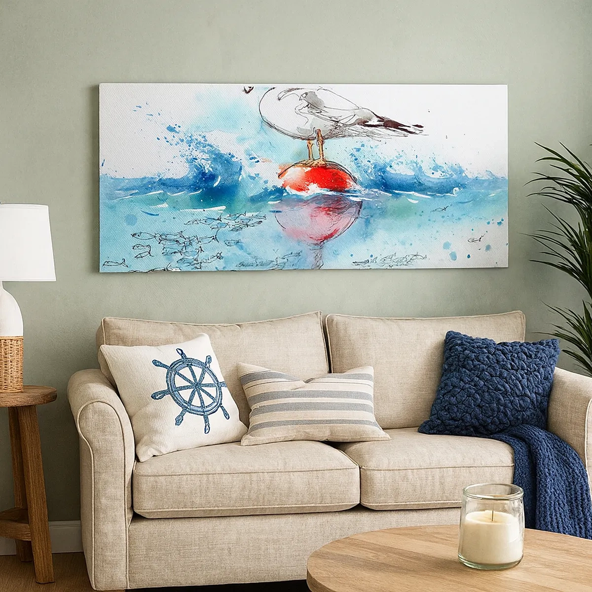 Quadro su tela - Stampe su Tela - Buona pesca - 30x30 cm