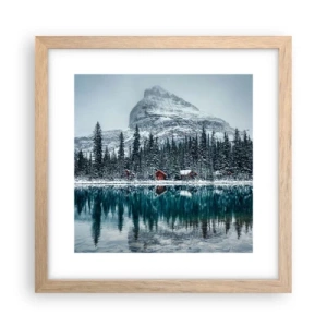 Poster in cornice rovere chiaro - Rifugio canadese - 30x30 cm