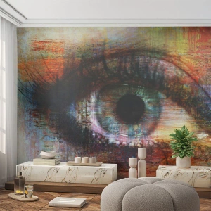 Fotomurali Premium Sand - Si può vedere l'anima - Astrazione, Occhio, Pezzo - 200x140 cm