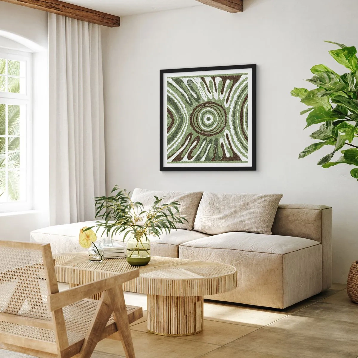 Poster in cornice nera - Esplosione di emozioni - 30x30 cm