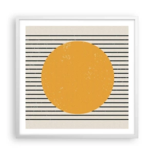 Poster in cornice bianca - La forza della semplicità - 60x60 cm