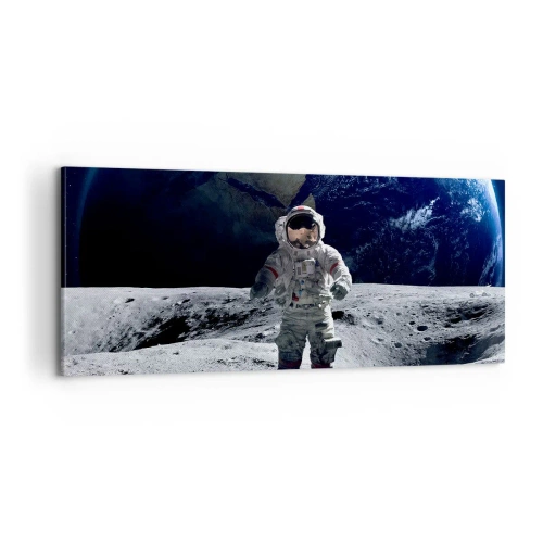 Quadro su tela - Stampe su Tela - Saluti dalla luna - 100x40 cm