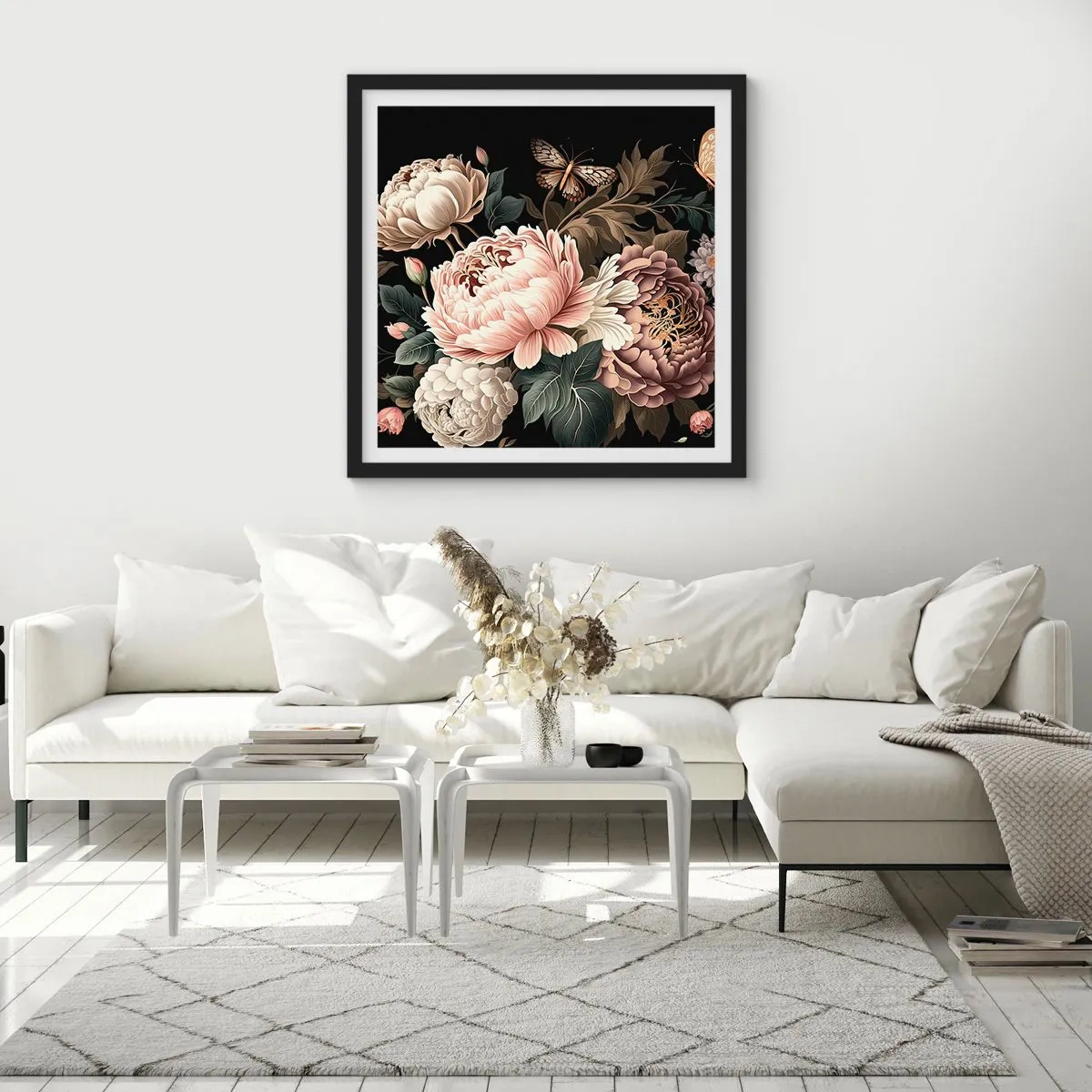 Poster in cornice nera - In stile barocco - 30x30 cm