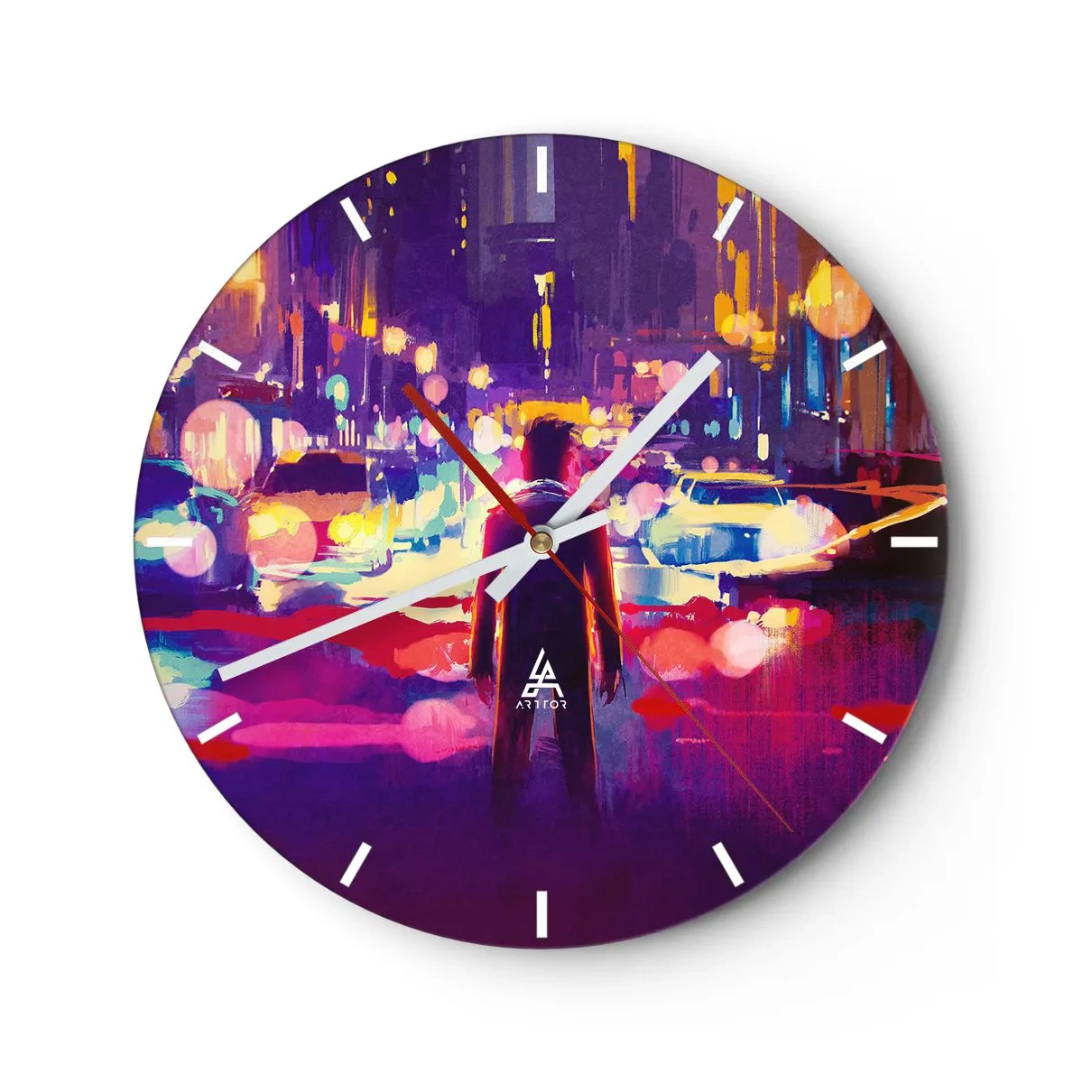 Orologio da parete - Orologio in Vetro - Immerso nella luce - 40x40 cm