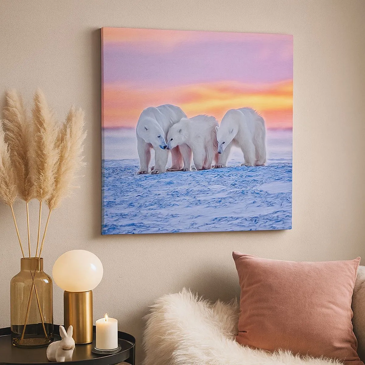 Quadro su tela - Stampe su Tela - Basta il calore della famiglia - 30x30 cm