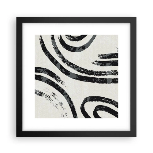 Poster in cornice nera - Interrotto a metà - 30x30 cm