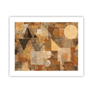 Poster - Studio cubista in marrone - 50x40 cm