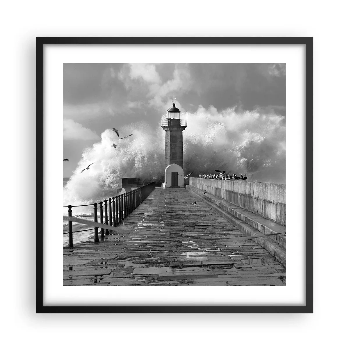 Poster in cornice nera - Senza paura - 50x50 cm