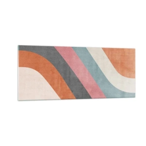 Quadro su vetro - Composizione diagonale: movimento - 100x40 cm