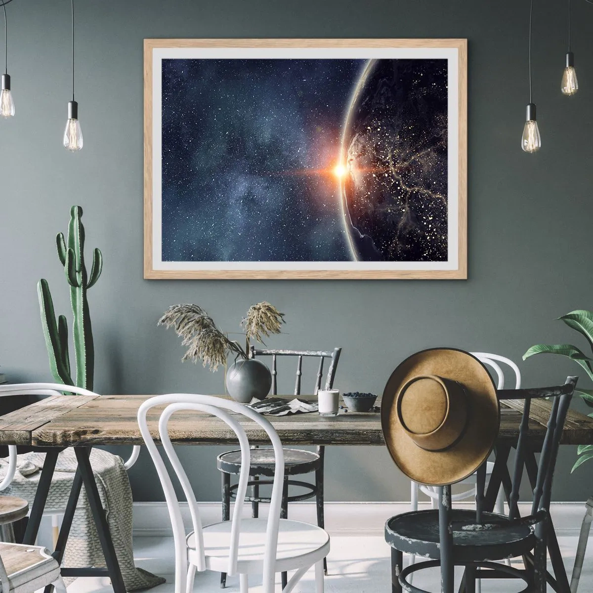 Poster in cornice rovere chiaro - In una nuova prospettiva - 91x61 cm