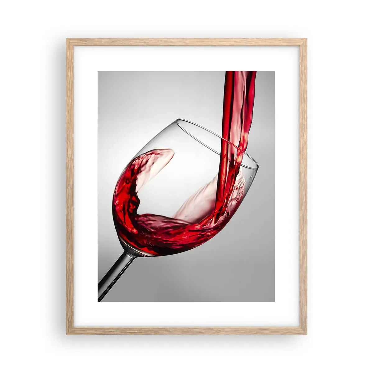 Poster in cornice rovere chiaro - Colore - movimento - suono - 40x50 cm