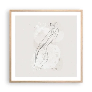 Poster in cornice rovere chiaro - Errando con lo sguardo - 60x60 cm