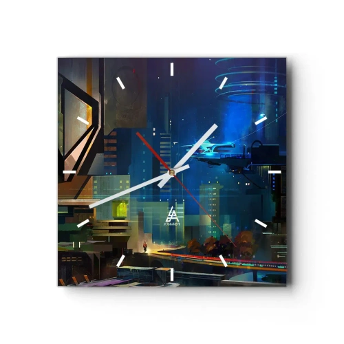 Orologio da parete - Orologio in Vetro - In un futuro non lontano - 40x40 cm