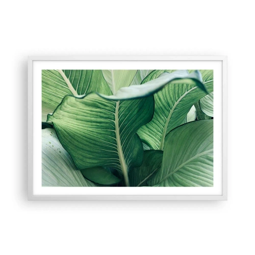 Poster in cornice bianca - Una vita intensamente verde - 70x50 cm