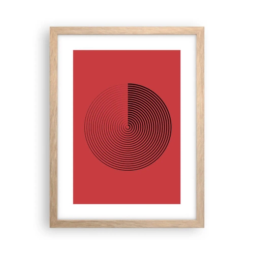 Poster in cornice rovere chiaro - Movimento circolare - 30x40 cm