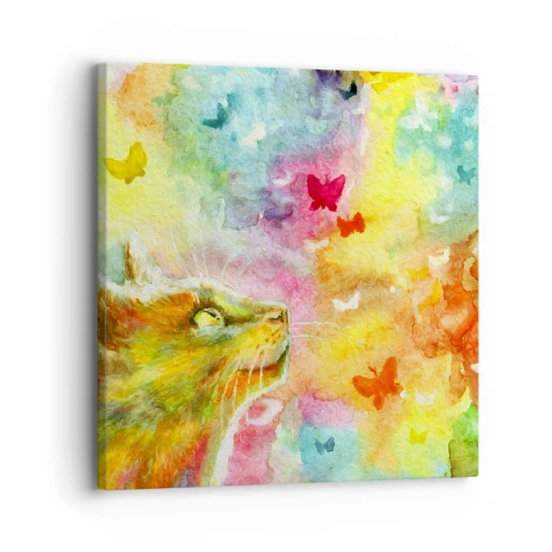 Quadro su tela - Stampe su Tela - Storie dal paese dei gatti - 30x30 cm