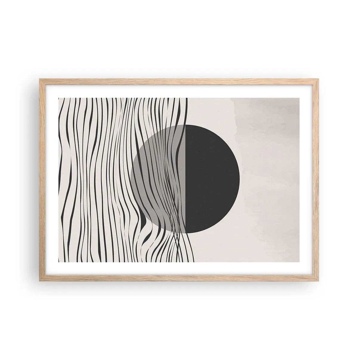 Poster in cornice rovere chiaro - Composizione a metà - 70x50 cm