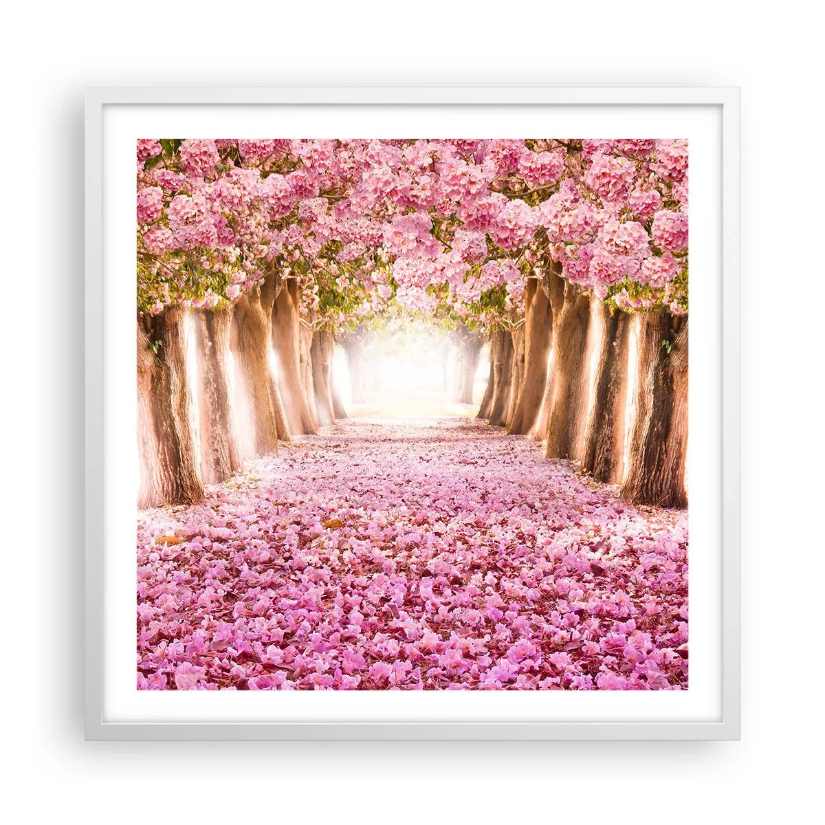 Poster in cornice bianca - La strada verso il paradiso - 60x60 cm