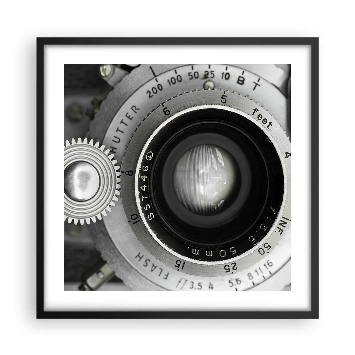 Poster in cornice nera - Racconto su Hollywood - 50x50 cm