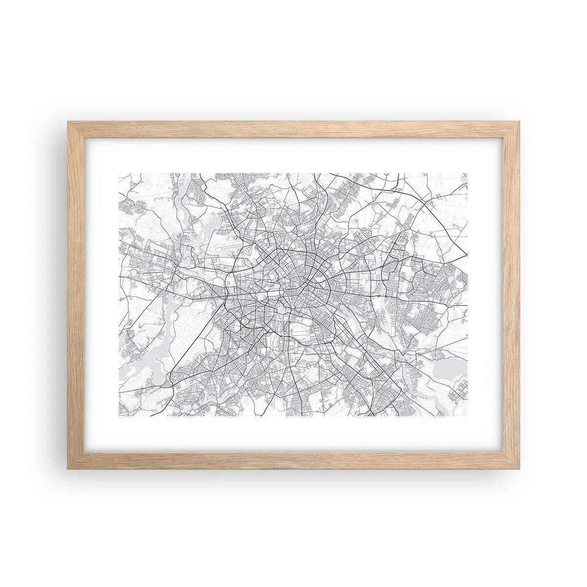 Poster in cornice rovere chiaro - Il fiore di Berlino - 40x30 cm