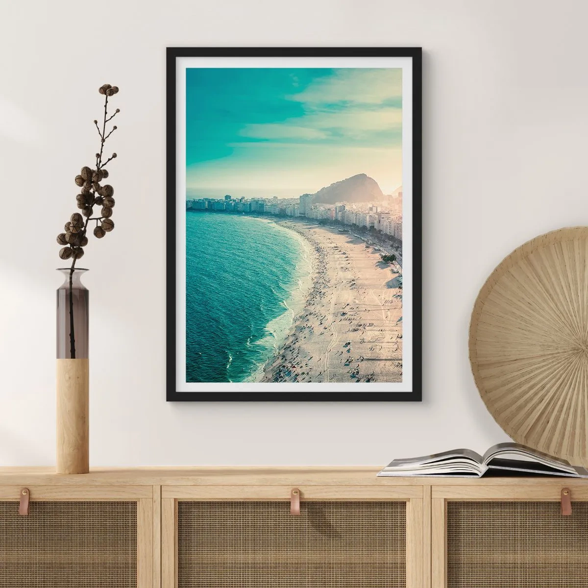 Poster in cornice nera - Vacanze senza fine a Rio - 40x50 cm