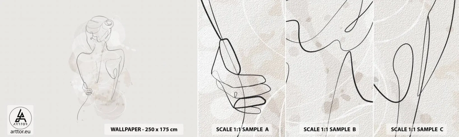 Campione di Fotomurale Adesivo Deluxe Sticker - Come uno strumento delicato - Donna, Corpo, Grafica - 100x30 cm