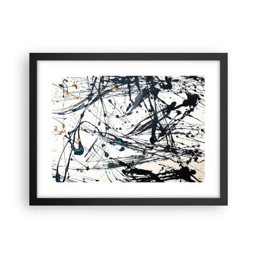 Poster in cornice nera - Astrazione espressionistica - 40x30 cm