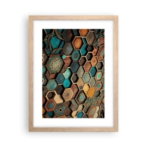 Poster in cornice rovere chiaro - Decorazioni arabe: variazione - 30x40 cm