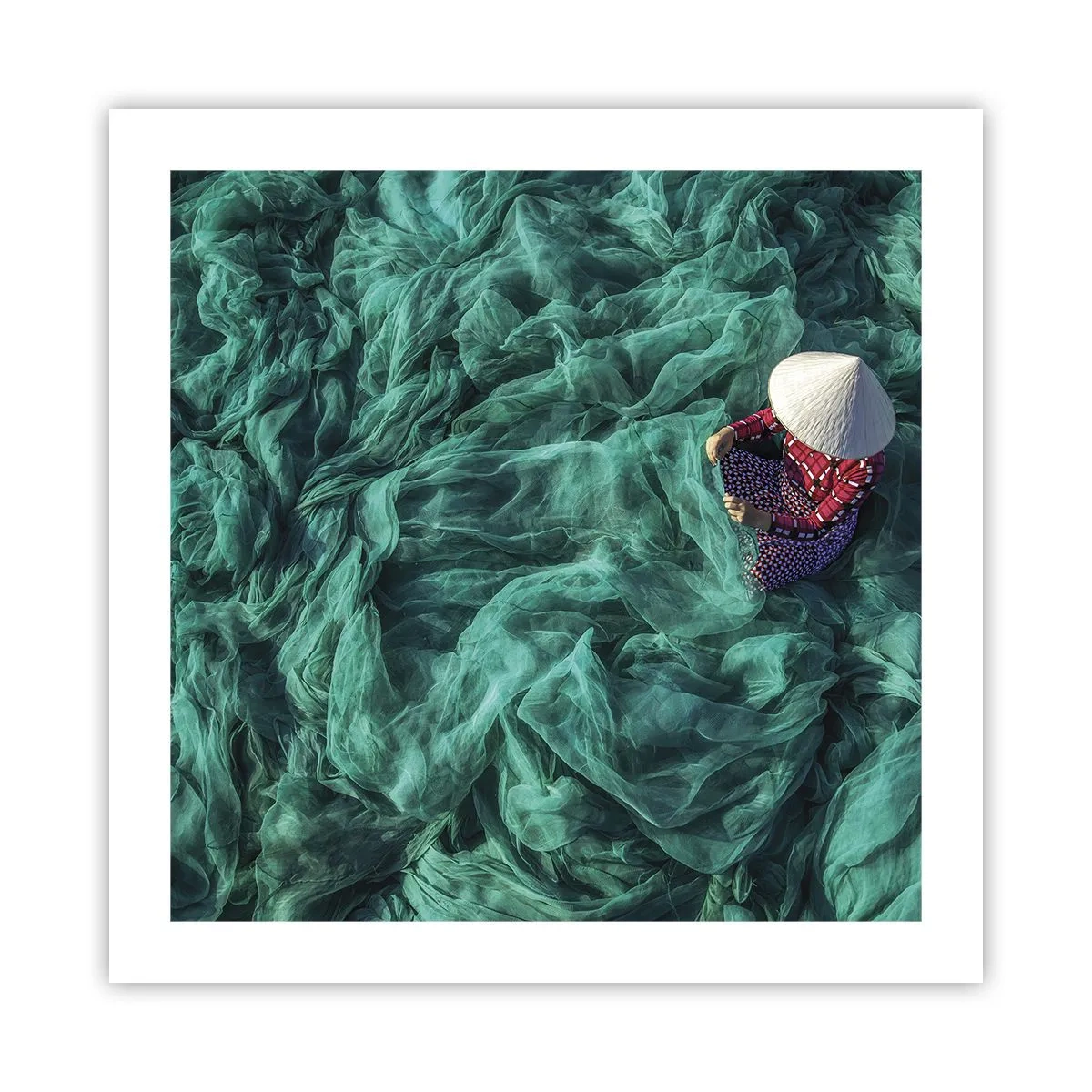 Poster - Nel mare di reti - 50x50 cm