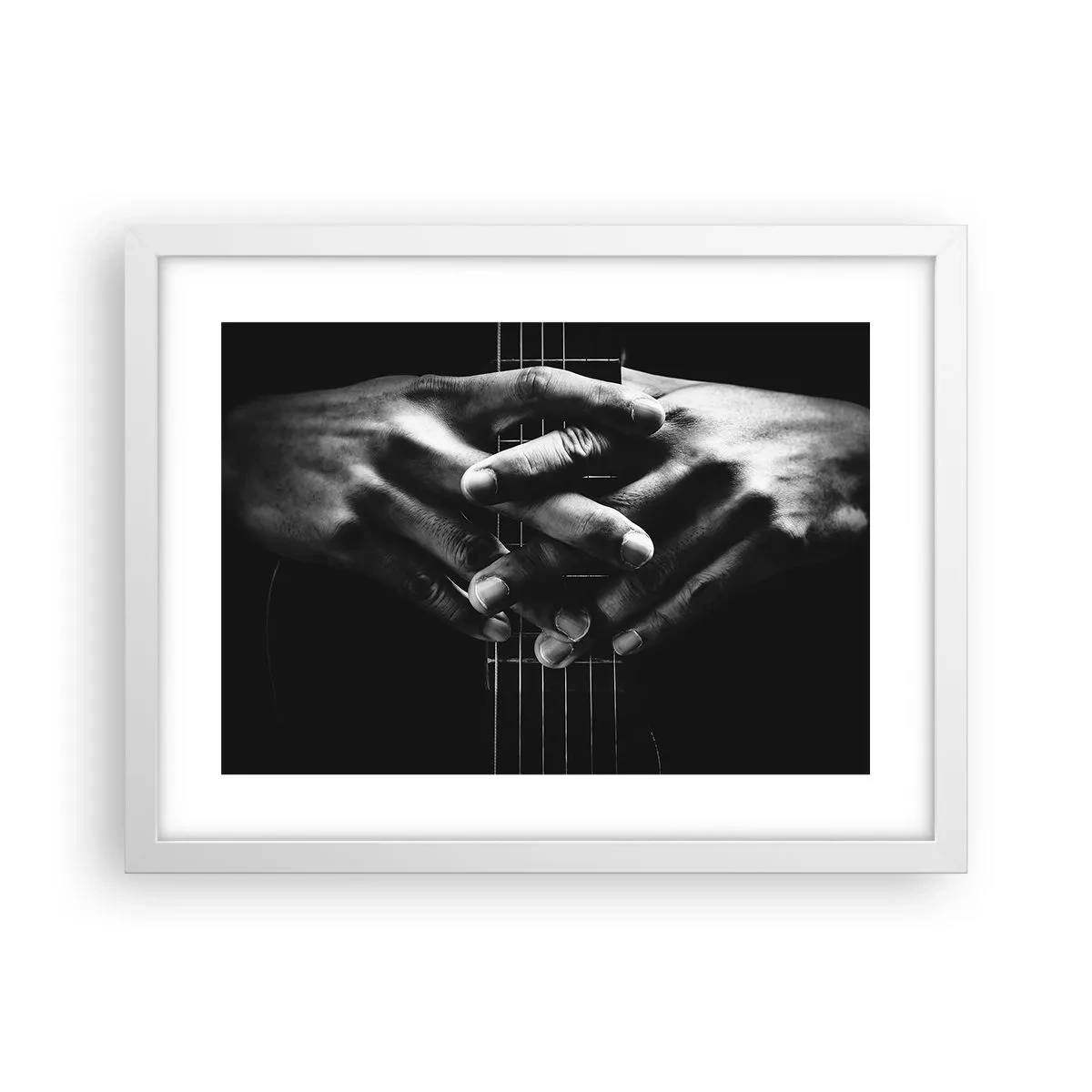 Poster in cornice bianca - La preghiera dell'artista - 40x30 cm