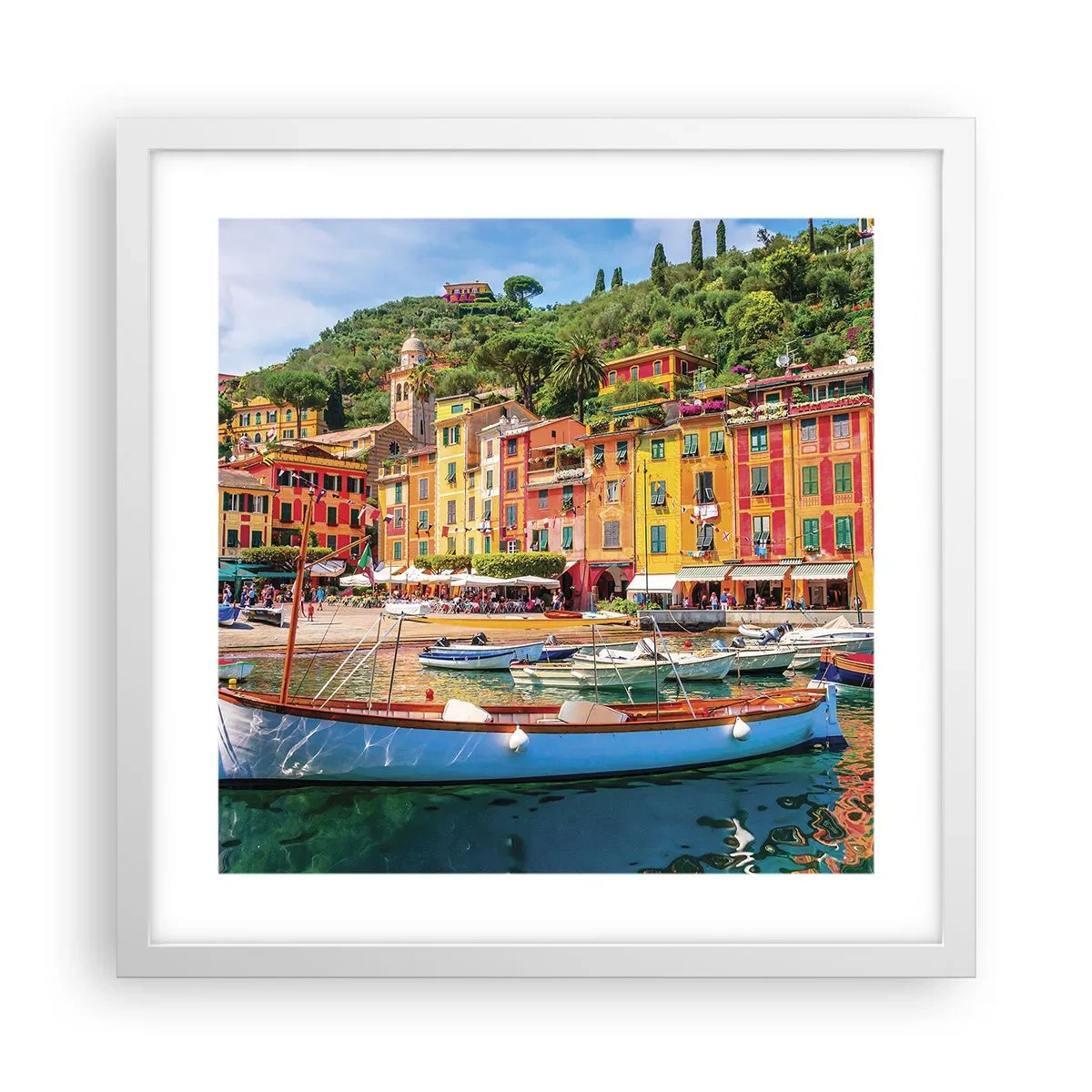 Poster in cornice bianca - Mattino italiano - 40x40 cm
