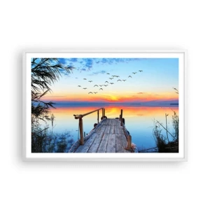 Poster in cornice bianca - Il tempo del ritorno - 91x61 cm