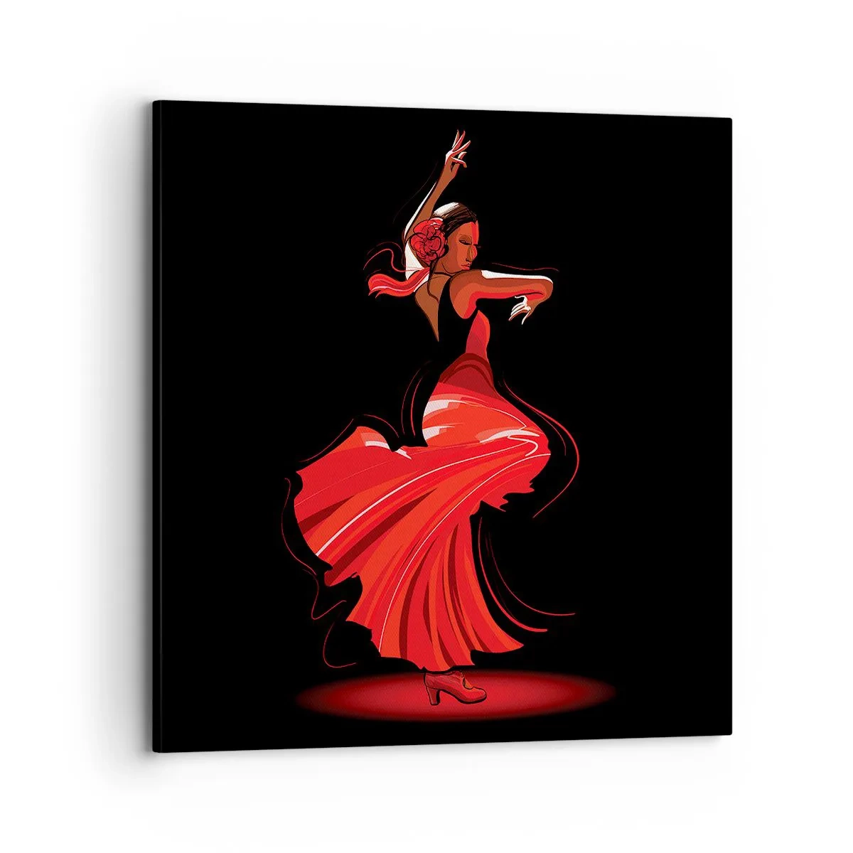 Quadro su tela - Stampe su Tela - Lo spirito focoso del flamenco - 70x70 cm