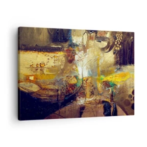 Quadro su tela - Stampe su Tela - Natura morta astratta dai colori caldi - 70x50cm - Freddo, più caldo, bollente - Decorazione murale moderna per soggiorno e camera da letto ARTTOR