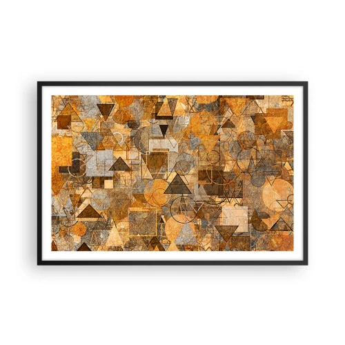 Poster in cornice nera - Il mondo compreso nella forma - 91x61 cm