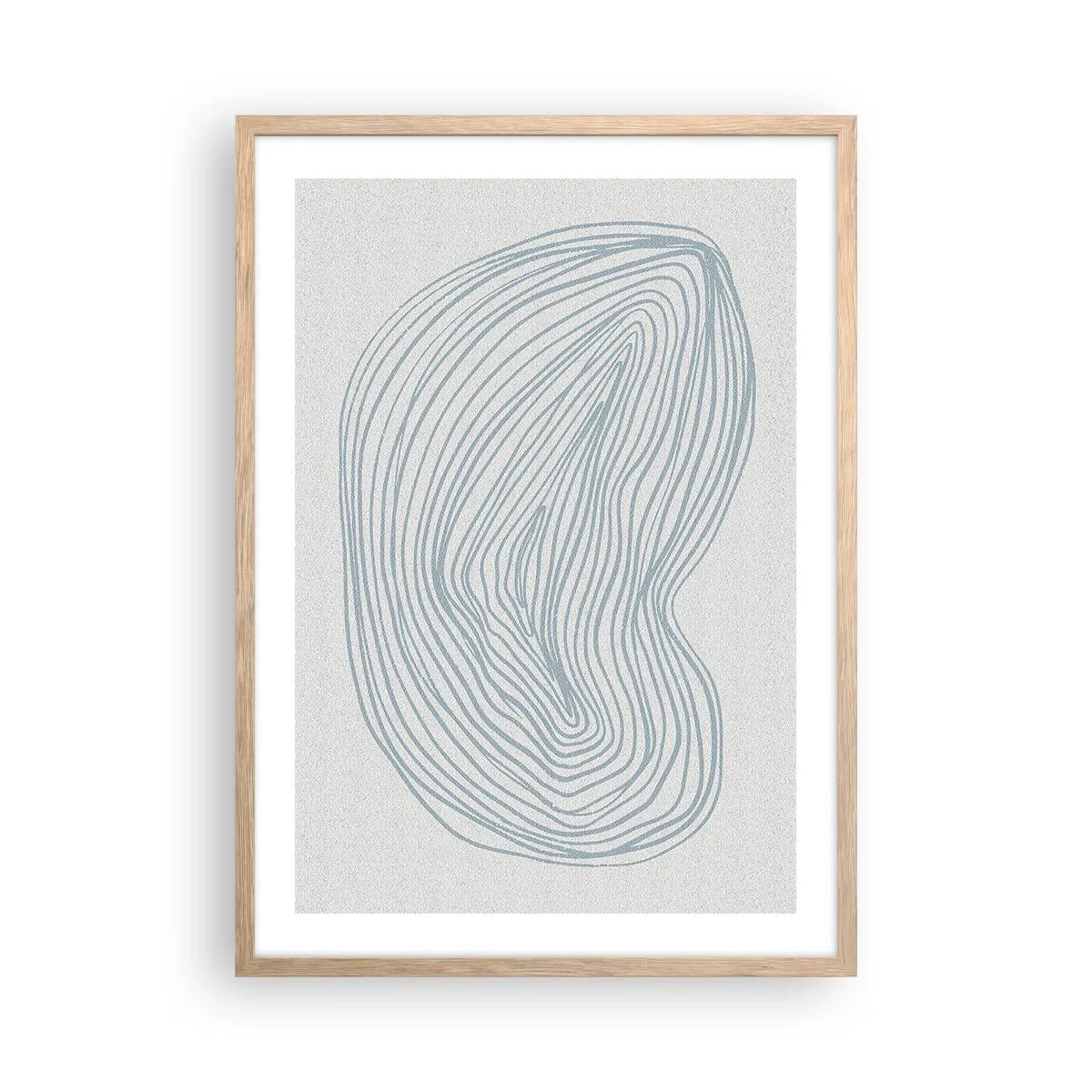 Poster in cornice rovere chiaro - Il sorriso di una goccia - 50x70 cm