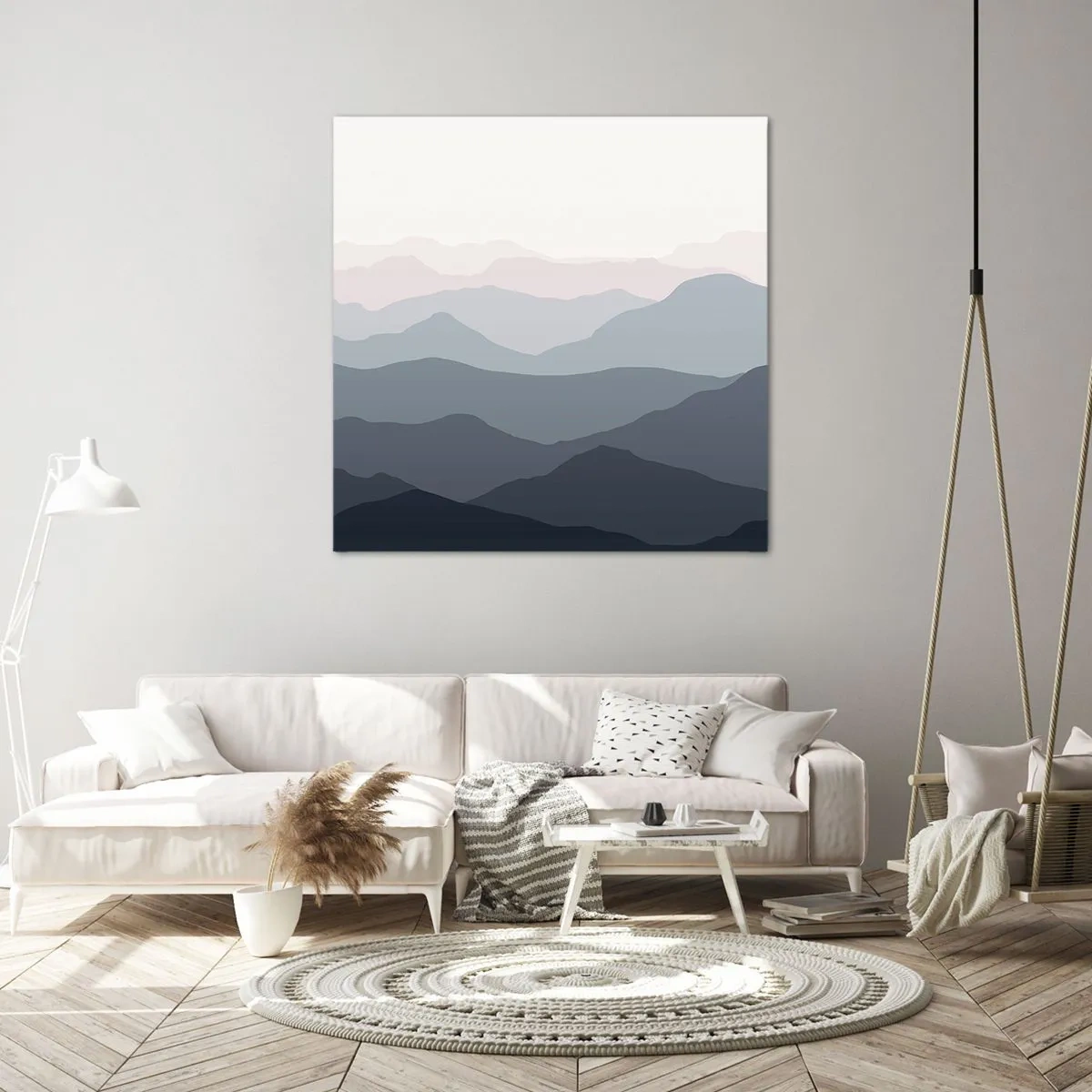 Quadro su tela - Stampe su Tela - Le onde dei monti - 30x30 cm