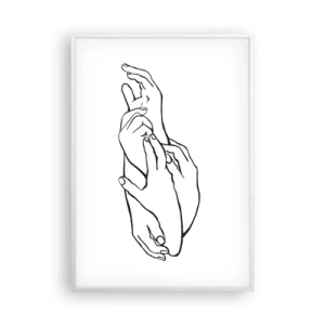 Poster in cornice bianca - Il tocco buono - 70x100 cm