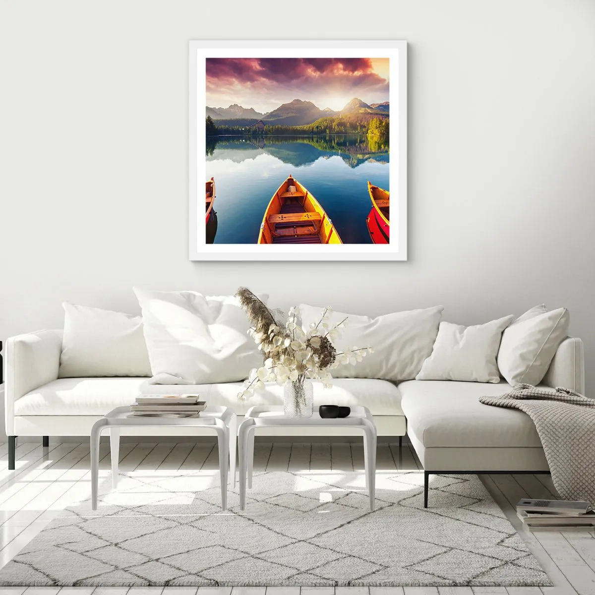 Poster in cornice bianca - Niente contro natura - 60x60 cm