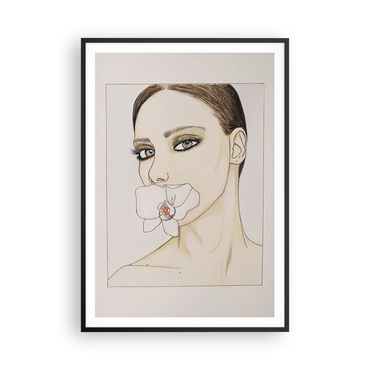 Poster in cornice nera - Simbolo di eleganza e bellezza - 70x100 cm