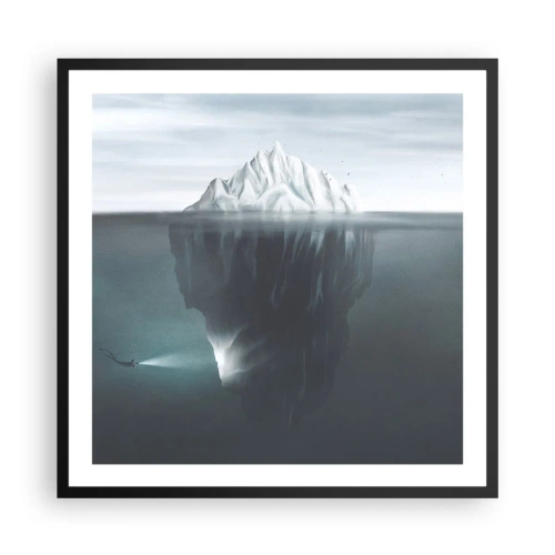 Poster in cornice nera - Mistero sottomarino - 60x60 cm