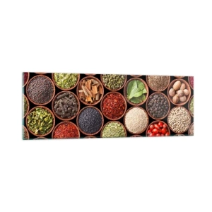 Quadro su vetro - Tutti i gusti del mondo - 90x30 cm