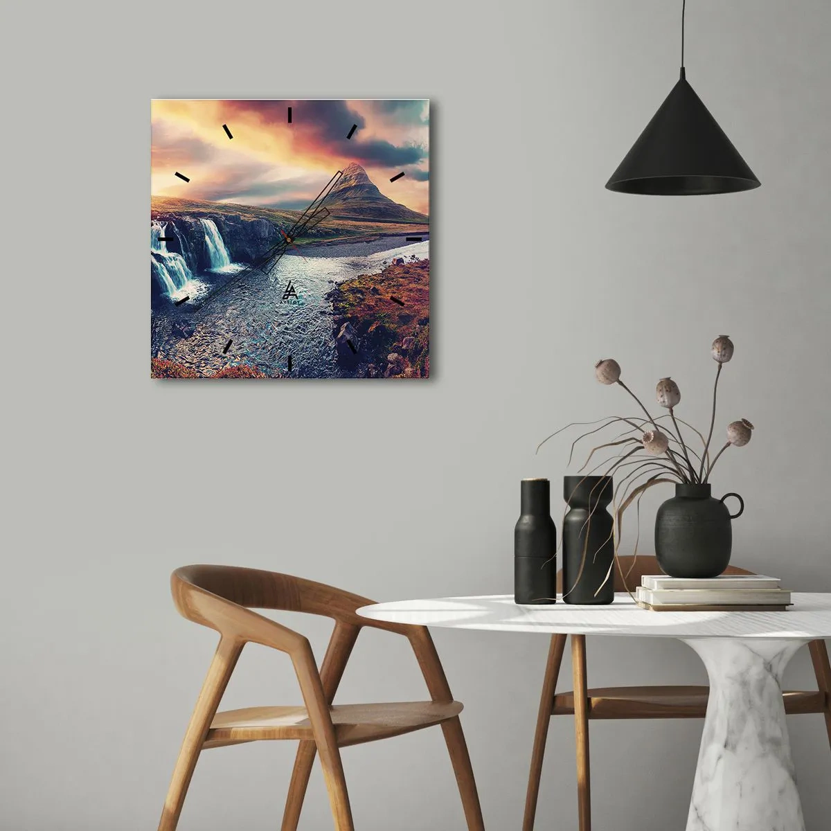 Orologio da parete - Orologio in Vetro - Nella maestà della natura - 40x40 cm