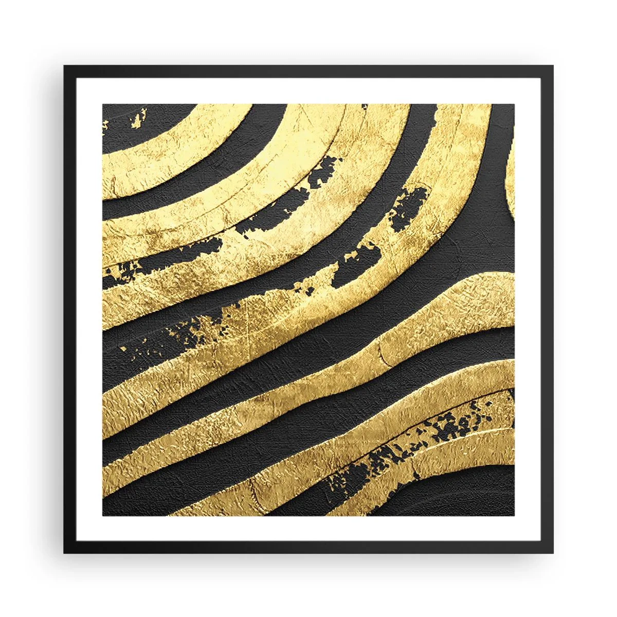 Poster in cornice nera - Tutto scorre - 60x60 cm