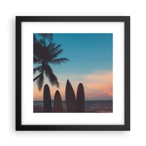 Poster in cornice nera - Domani anche ci divertiamo - 30x30 cm