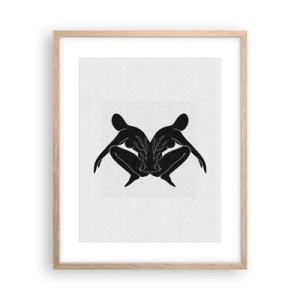 Poster in cornice rovere chiaro - Anima comune - 40x50 cm