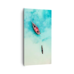 Quadro su tela - Stampe su Tela - Nelle spiagge di Zanzibar, quando c'è troppa acqua... - 65x120 cm