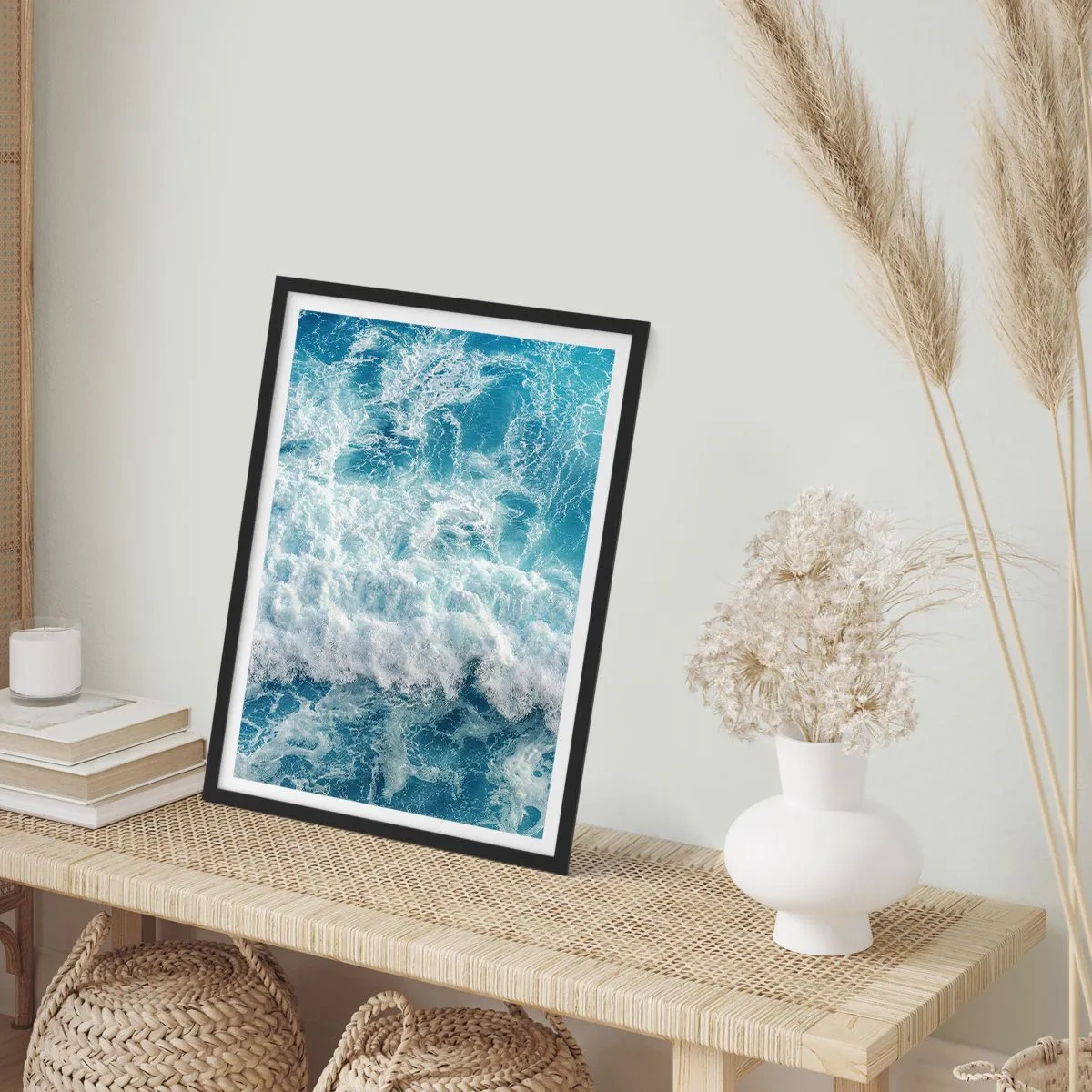 Poster in cornice nera - Con gioia e saltellando - 61x91 cm