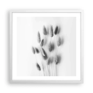 Poster in cornice bianca - Erba soffice - 50x50 cm