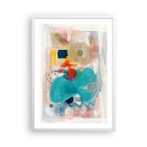 Poster in cornice bianca - Il gioco dei colori - 50x70 cm